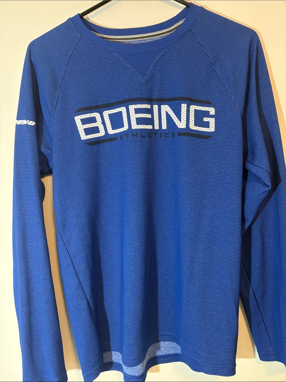 Champion Boeing Blue Long Sleeve Athletic Shirt